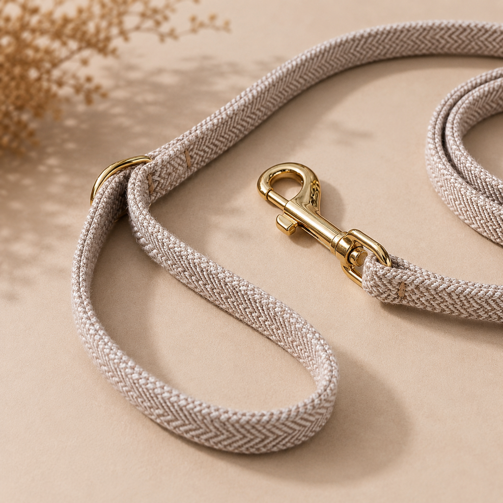 Bundle – Twill Sand | Halsbånd + Bånd