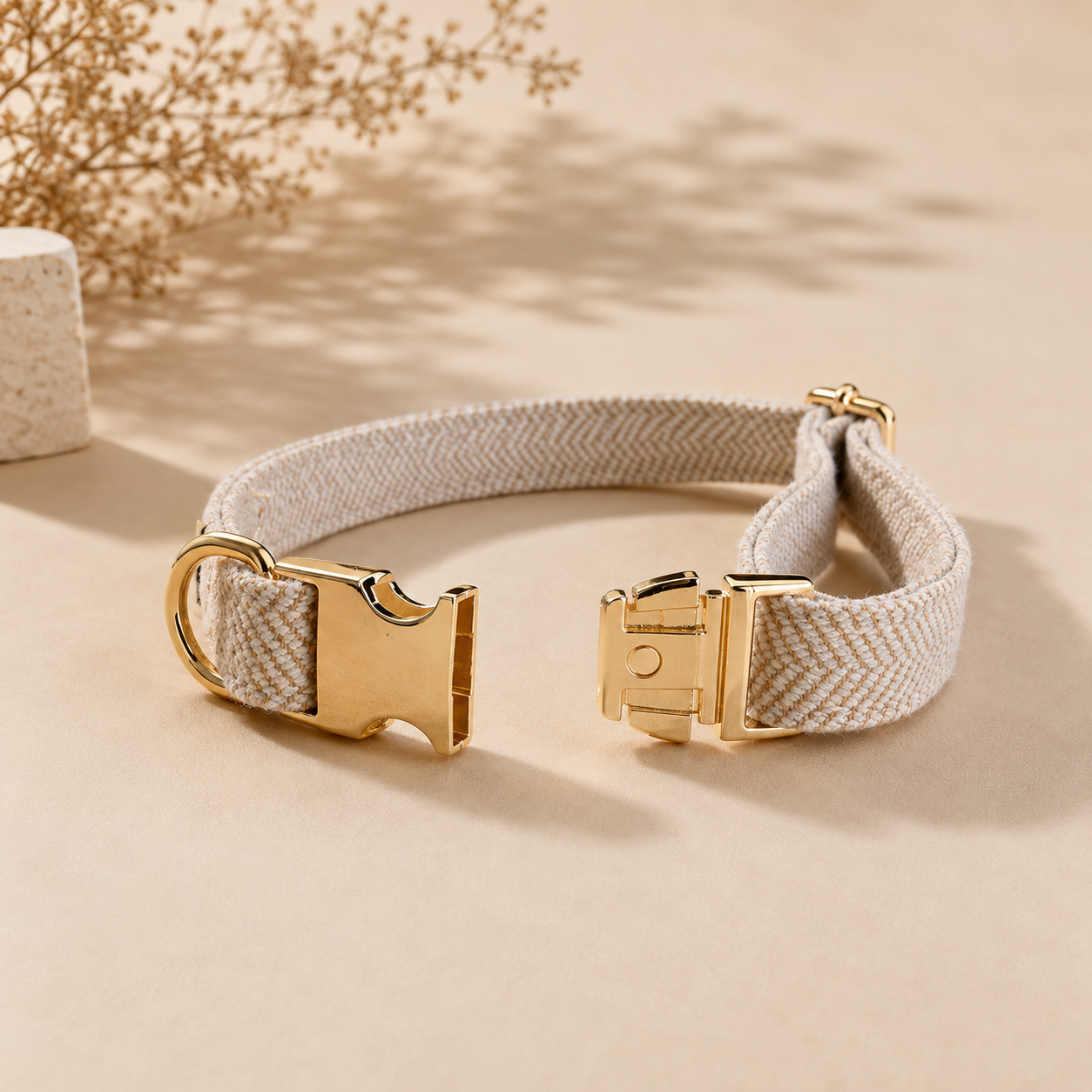 Bundle – Twill Sand | Halsbånd + Bånd